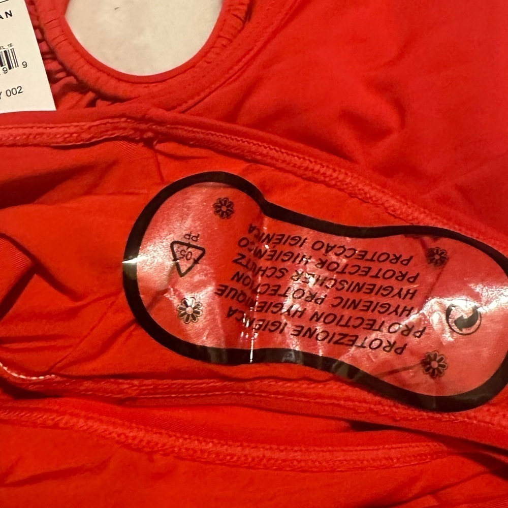 Good American Leilani Halter One Piece Swim Bright Poppy NWT - Picture 7 of 13